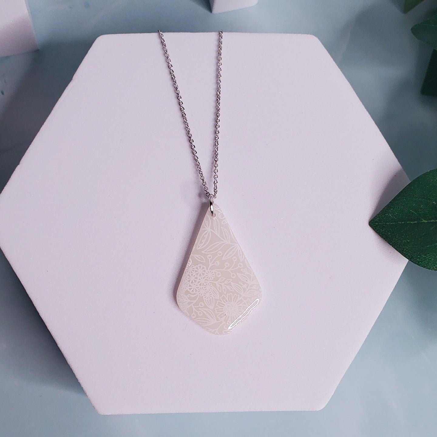 Floral Teardrop Necklace